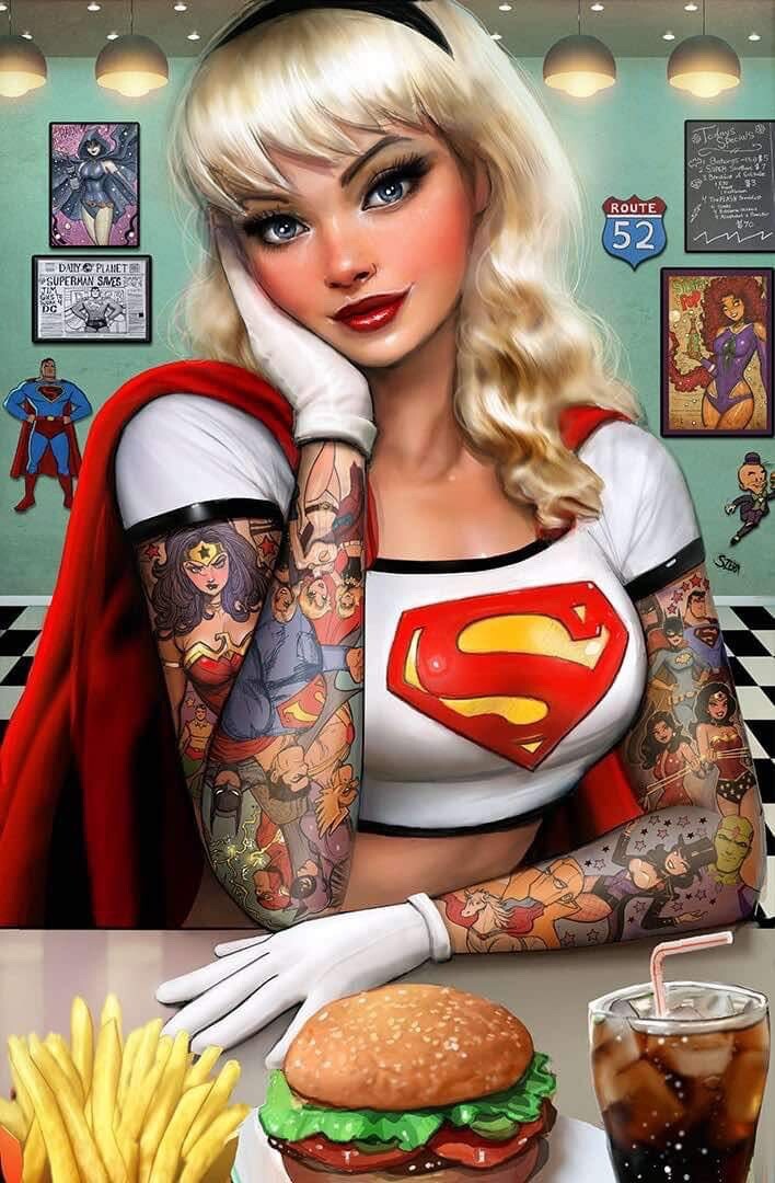 SUPERMAN 18-19 EXCLUSIVE VIRGIN SET - POWER GIRL, SUPERGIRL - SZERDY - DINER