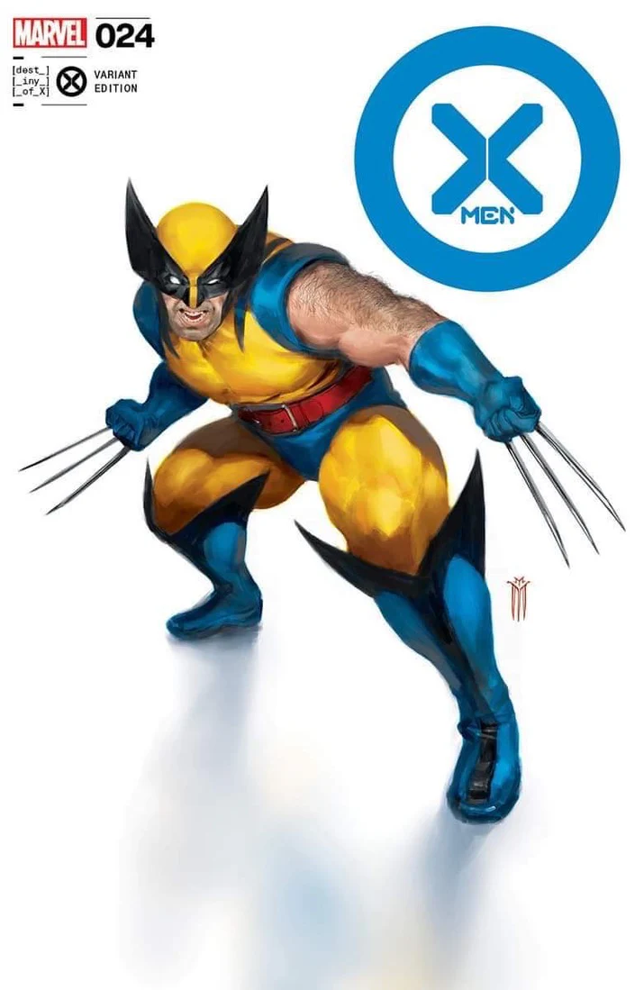 X-MEN #24 EXCLUSIVE VIRGIN/TRADE - WOLVERINE YELLOW BLUE SUIT DEADPOOL - MERCADO