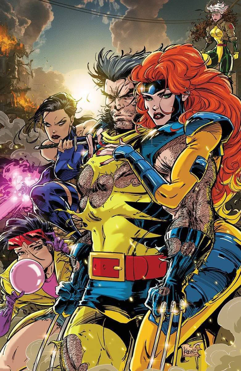 WOLVERINE #43 EXCLUSIVE VIRGIN/TRADE - XMEN 90s RETRO - ANDREWS - BUBBLE GUM
