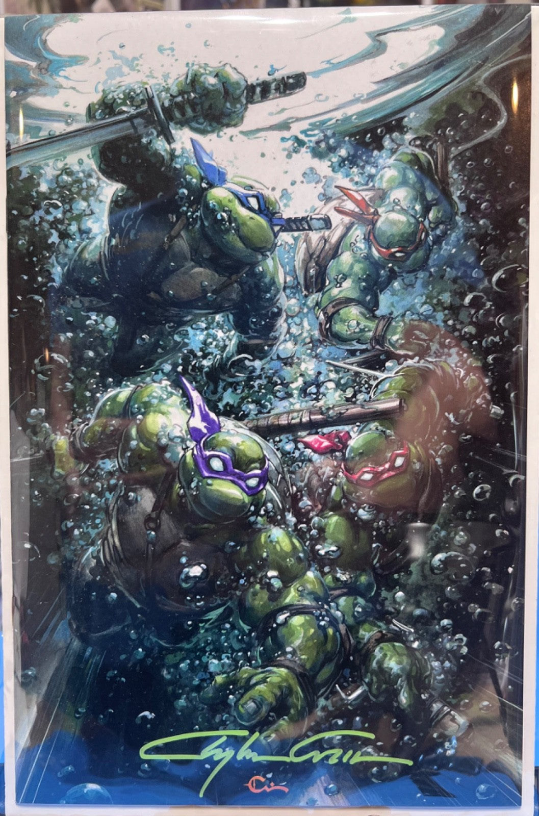 TEENAGE MUTANT NINJA TURTLES #15 SIGNED VIRGIN EXCLUSIVE CLAYTON CRAIN LTD 350