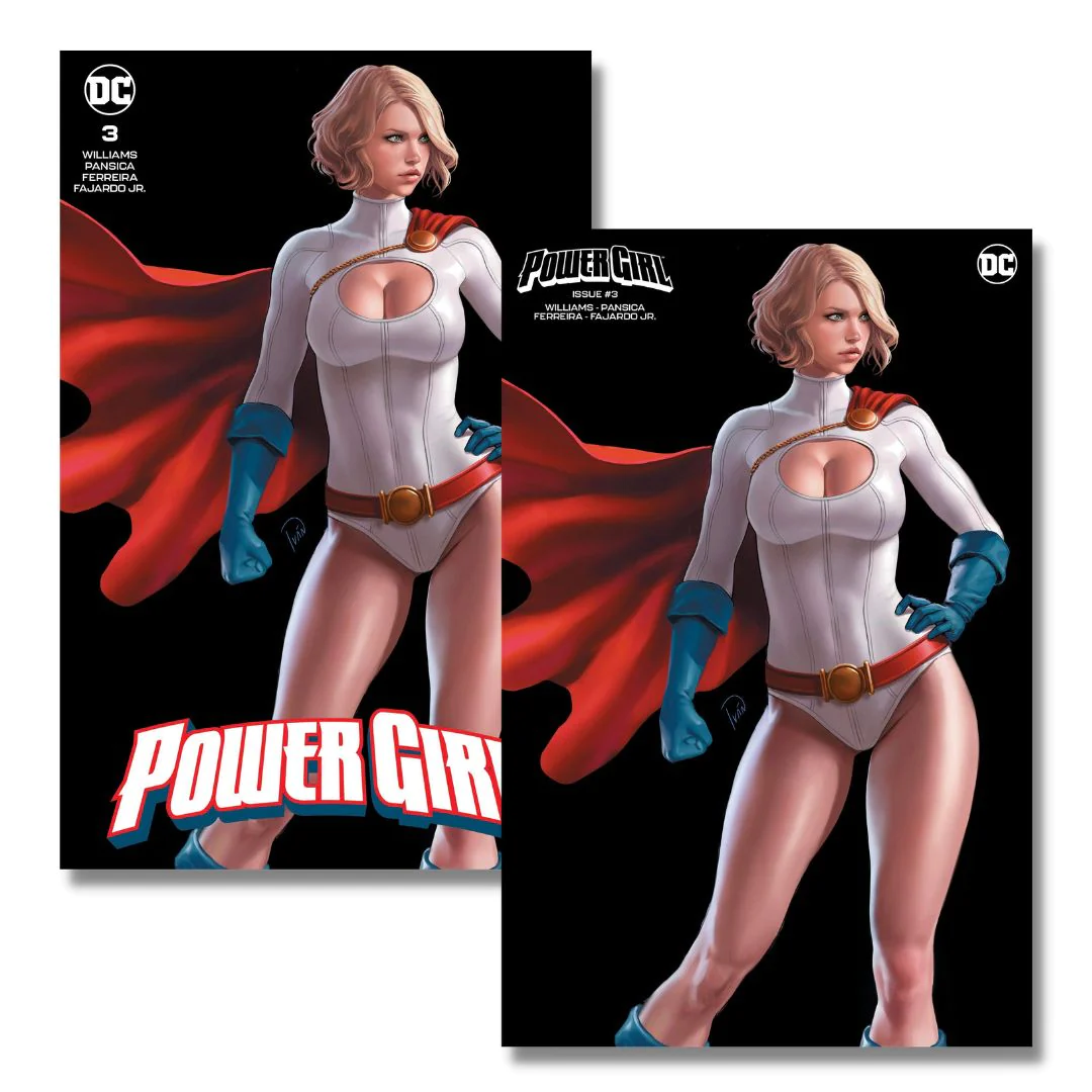 POWER GIRL #3 EXCLUSIVE MINIMAL/TRADE SET - IVAN TALAVERA