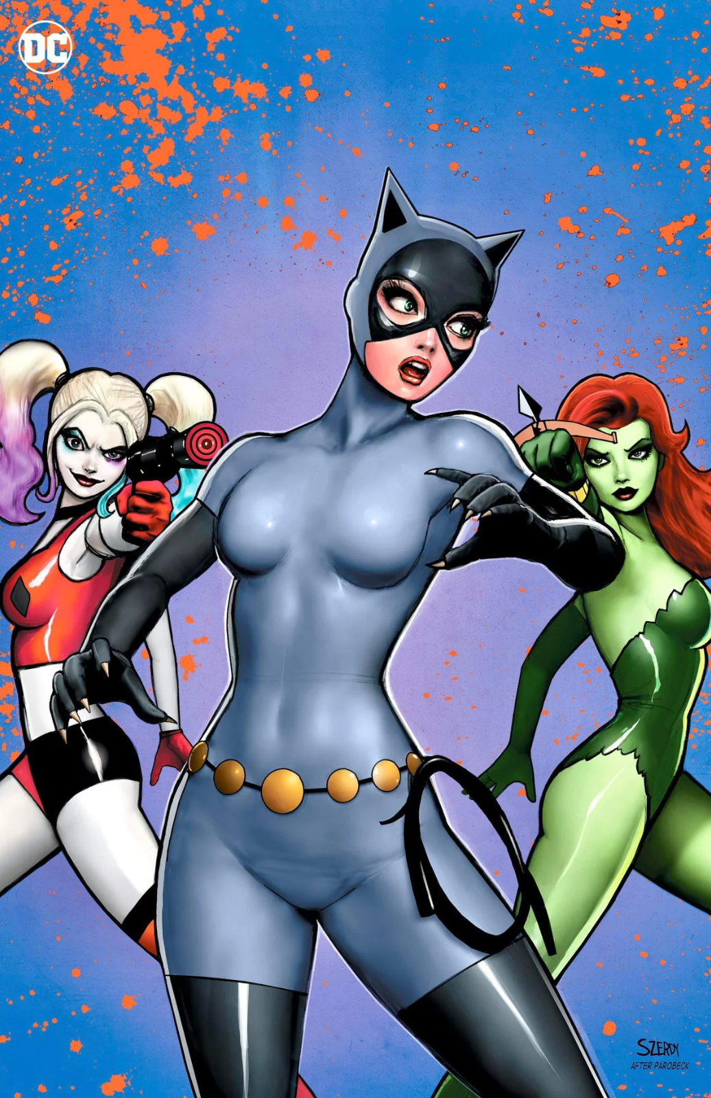 GOTHAM CITY SIRENS #1 EXCLUSIVE FOIL/VIRGIN/TRADE SET HOMAGE - SZERDY LTD 1000
