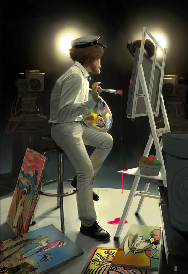 ICE CREAM MAN #36 VIRGIN EXCLUSIVE  BOB ROSS HOMAGE - MERCADO - MOVIE COMING