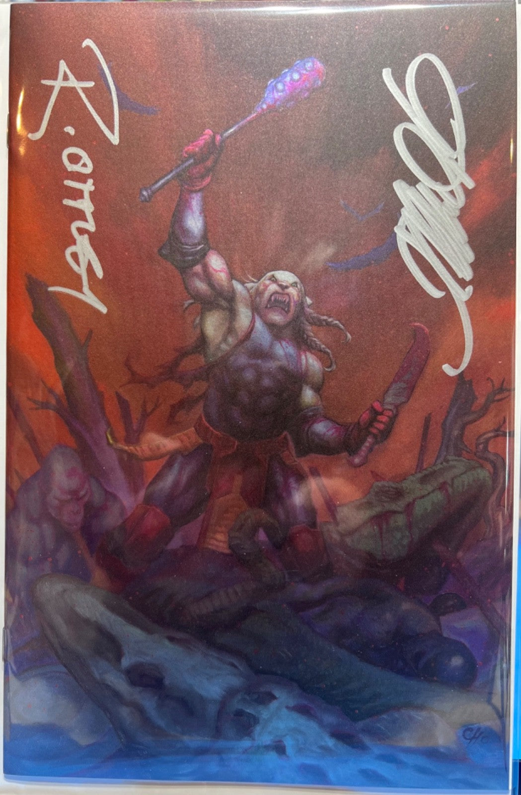 INVINCIBLE UNIVERSE BATTLE BEAST #3 DOUBLE SIGNED FOIL EXCLUSIVE - OTTLEY & CHO