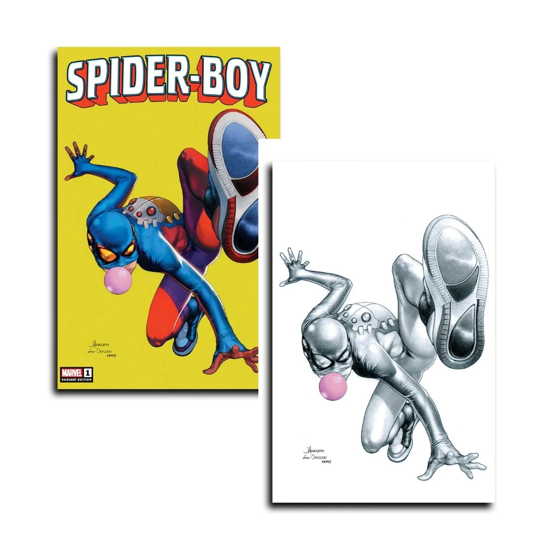 SPIDER-BOY #1 - EXCLUSIVE COLOR SPLASH & TRADE - Jay Anacleto - BUBBLE GUM