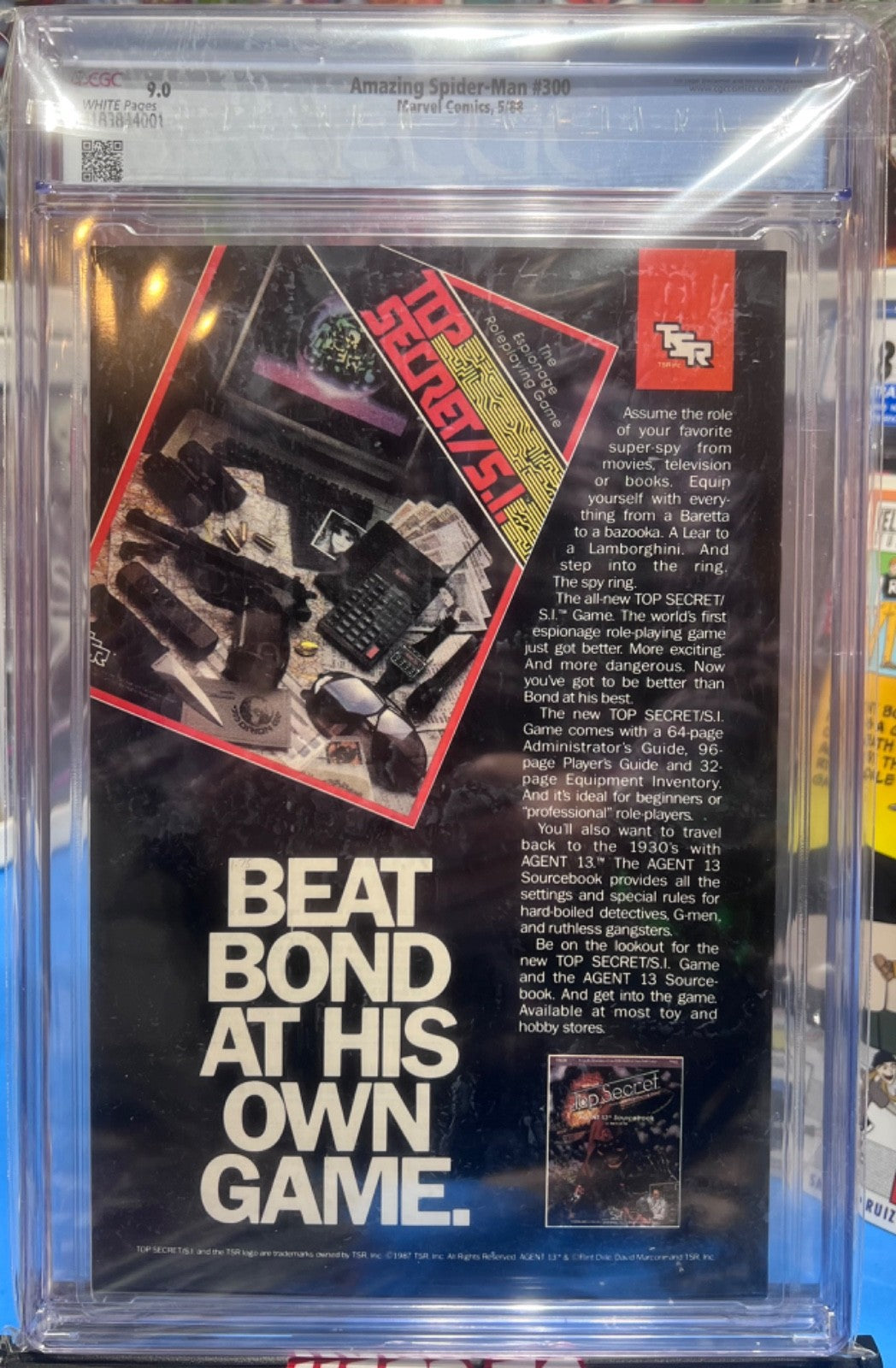 9.0 CGC AMAZING SPIDER-MAN #300 WHITE PAGES 1st VENOM McFarlane 1988