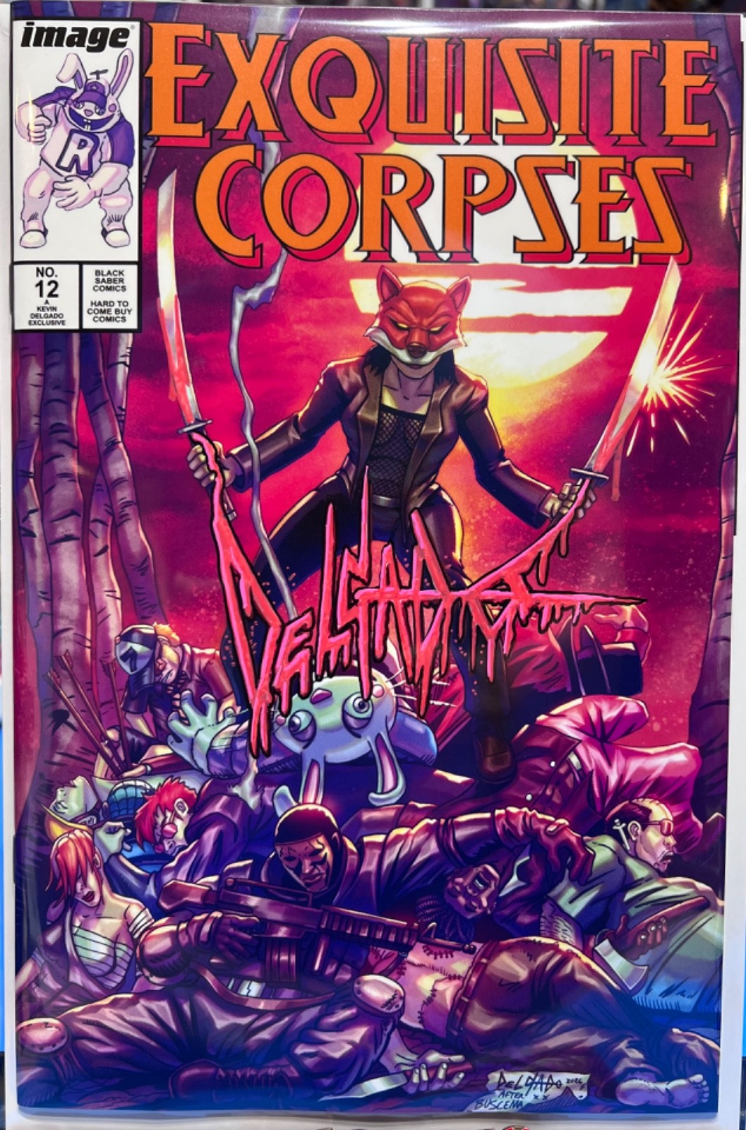 EXQUISITE CORPSES #12 EXCLUSIVE W/ BLOODY SIG REMARK - KEVIN DELGADO  Ltd 25 COA
