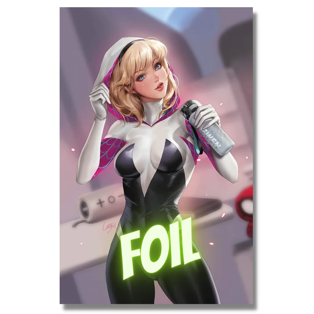 AMAZING SPIDER-MAN #32 NYCC VIRGIN FOIL EXCLUSIVE - SPIDER GWEN - LEIRIX LI
