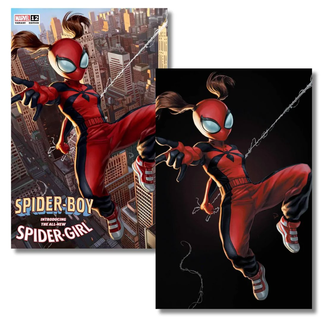 SPIDER-BOY #12 EXCLUSIVE VIRGIN/TRADE - 1ST APP SPIDER-GIRL -  TALAVERA LTD 1000