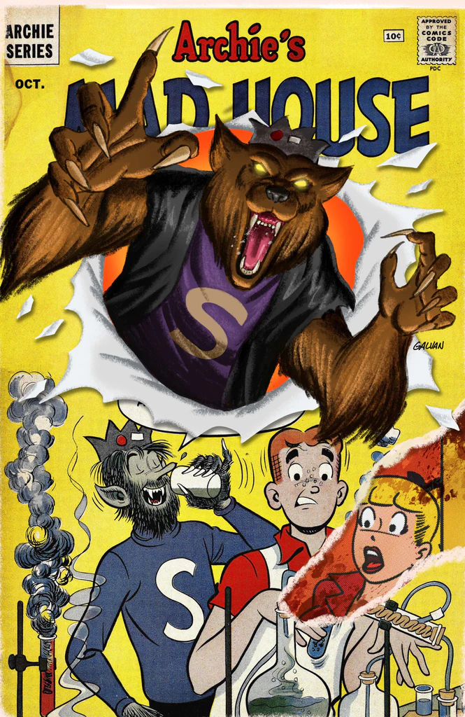 ARCHIE CURSED LIBRARY ALPHA #1 EXCLUSIVE MADHOUSE 15 GALVAN HOMAGE LTD 75