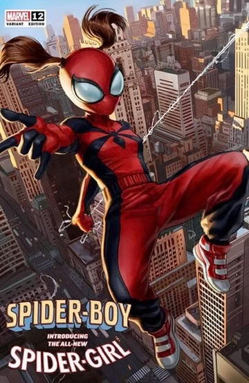 SPIDER-BOY #12 EXCLUSIVE TRADE - 1ST APP SPIDER-GIRL -  TALAVERA