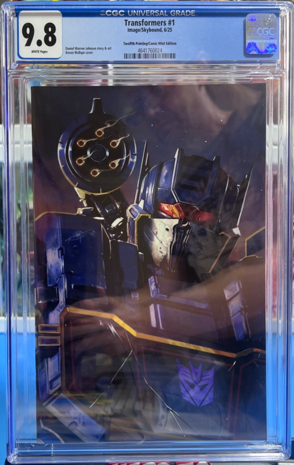 9.8 CGC TRANSFORMERS #1 VIRGIN EXCLUSIVE 12TH P - MALLQUI SOUNDWAVE LTD 300