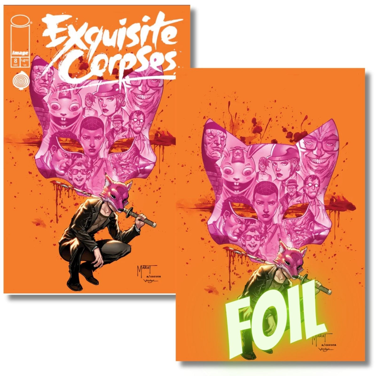 EXQUISITE CORPSES #8 VIRGIN FOIL & TRADE EXCLUSIVE SET - MARAT - LTD 500 - MOVIE