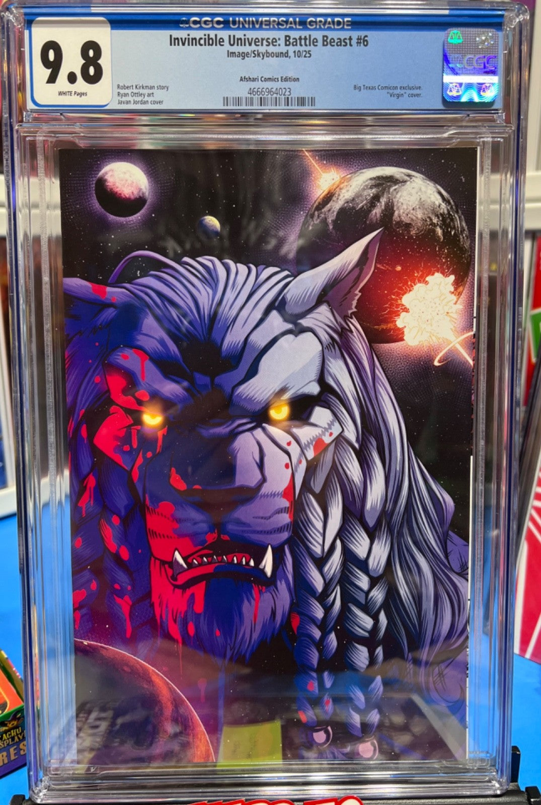 9.8 CGC INVINCIBLE UNIVERSE BATTLE BEAST #6 BIG TEXAS CON VIRGIN - JAVAN JORDAN