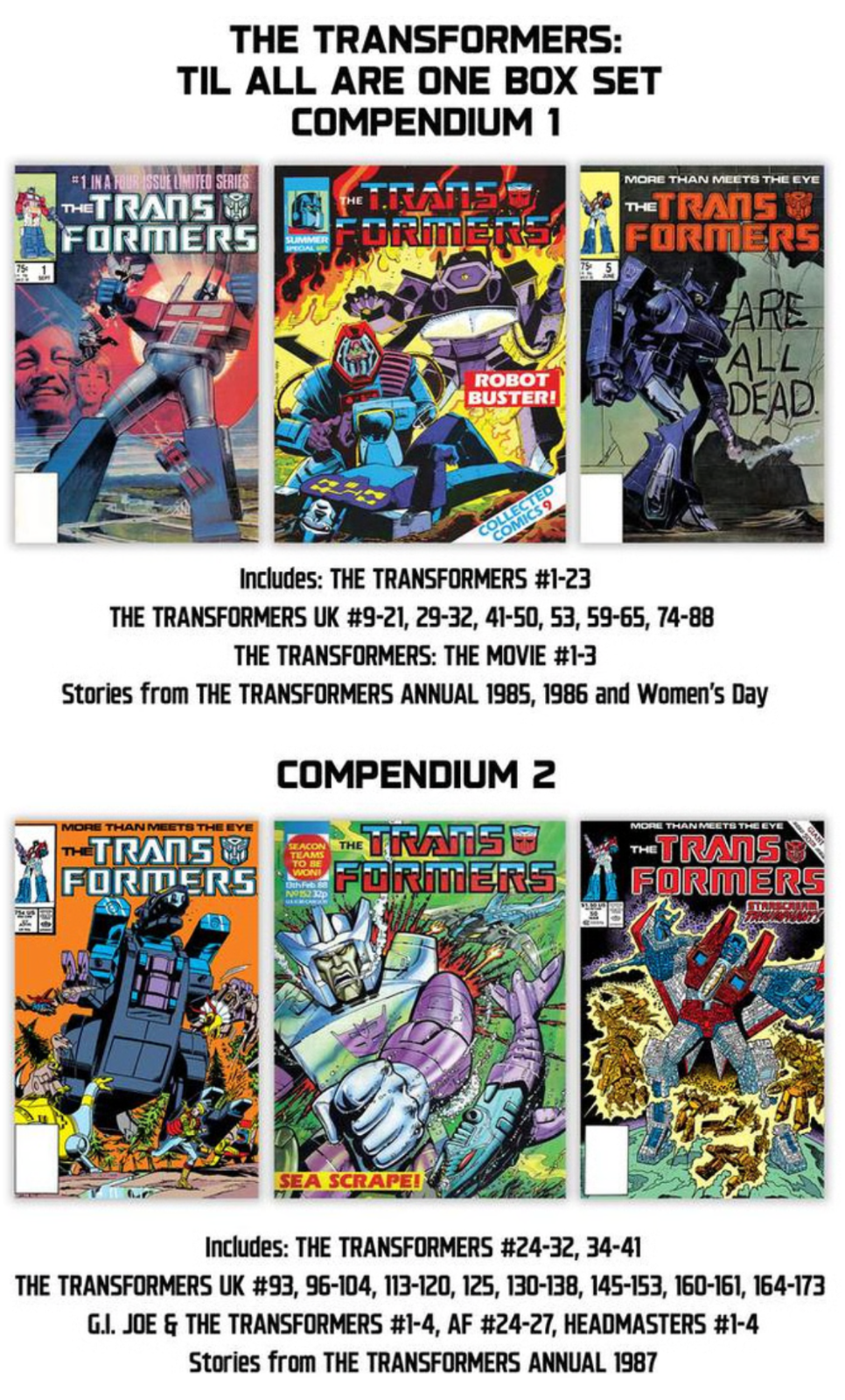 TRANSFORMERS TIL ALL ARE ONE KICKSTARTER COMPENDIUM AUTOBOT HC 4 VOL BOX SET NEW