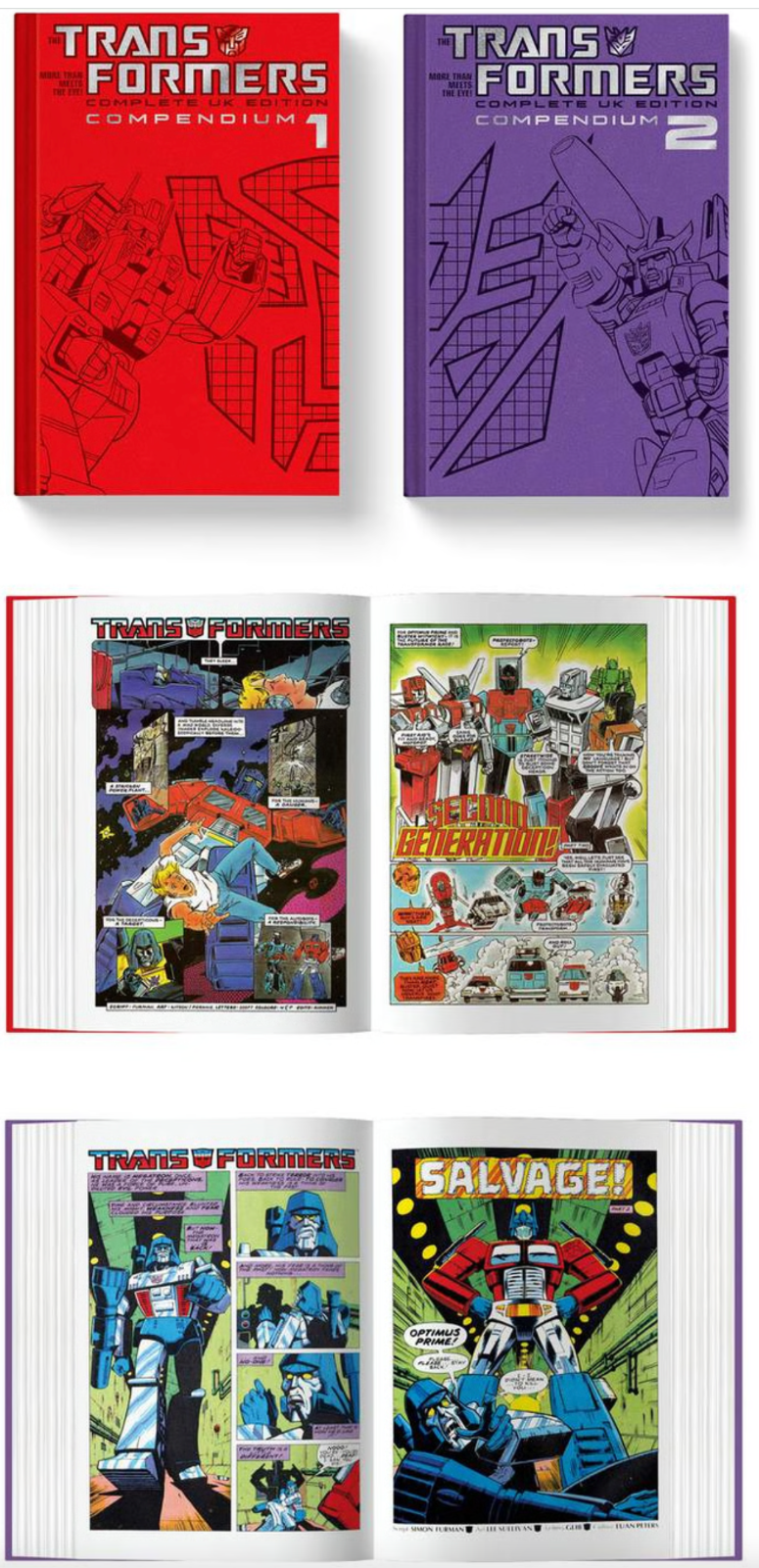 TRANSFORMERS COMPLETE UK EDITION COMPENDIUM Vol 1 & 2 HARDCOVER KICKSTARTER