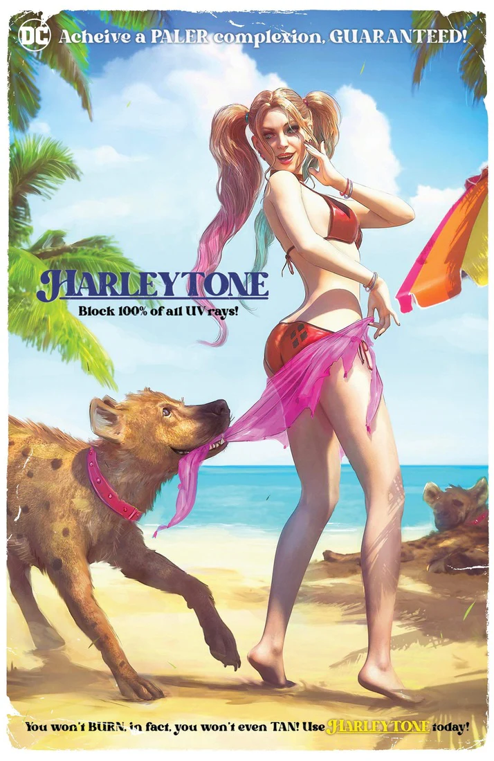 HARLEY QUINN #40 EXCLUSIVE VIRGIN/TRADE - DA SILVA COPPERTONE HOMAGE - LTD 1K