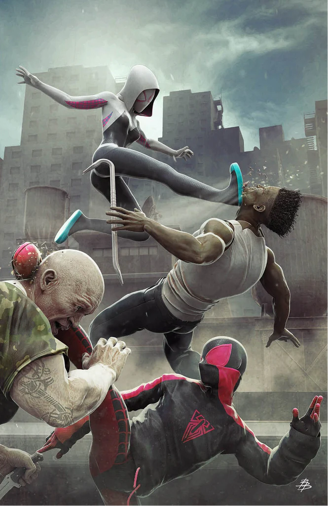 MILES MORALES SPIDER-MAN #38 CON EXCLUSIVE VIRGIN & TRADE- SPIDER-GWEN - BARENDS