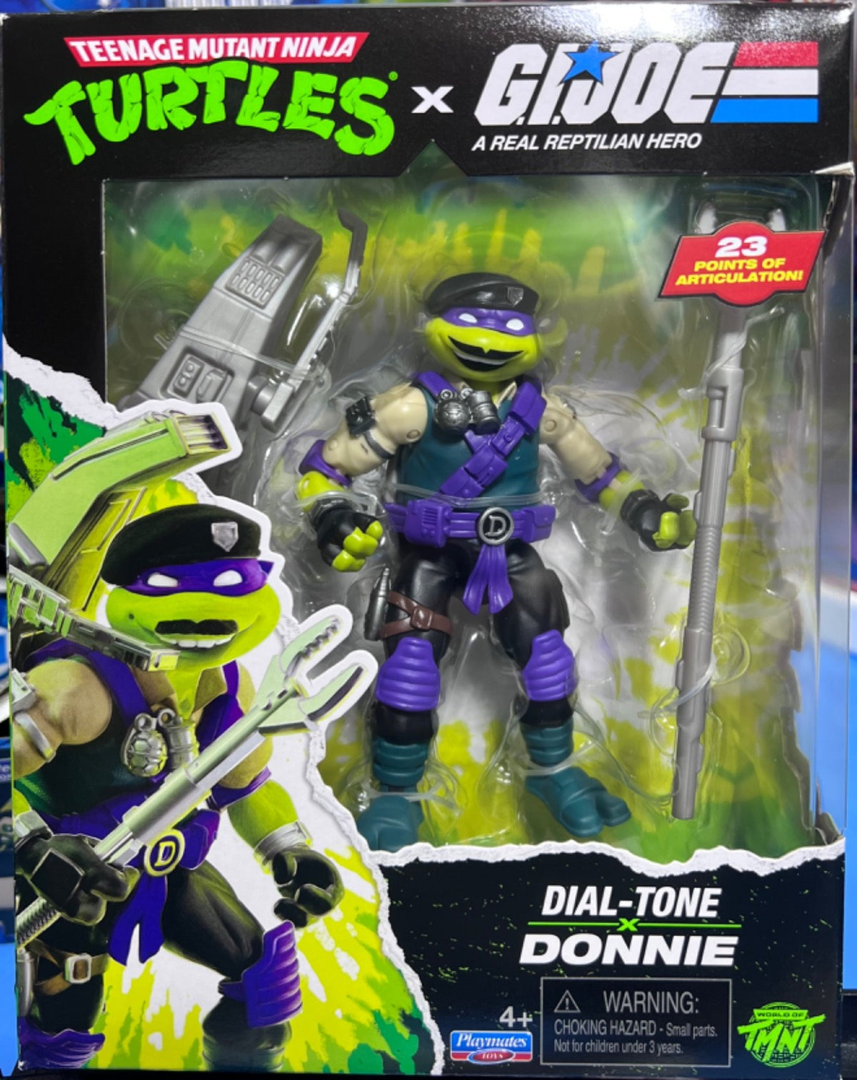 TEENAGE MUTANT NINJA TURTLES x GI JOE MASHUP, DONNIE /DIAL-TONE  - NIB