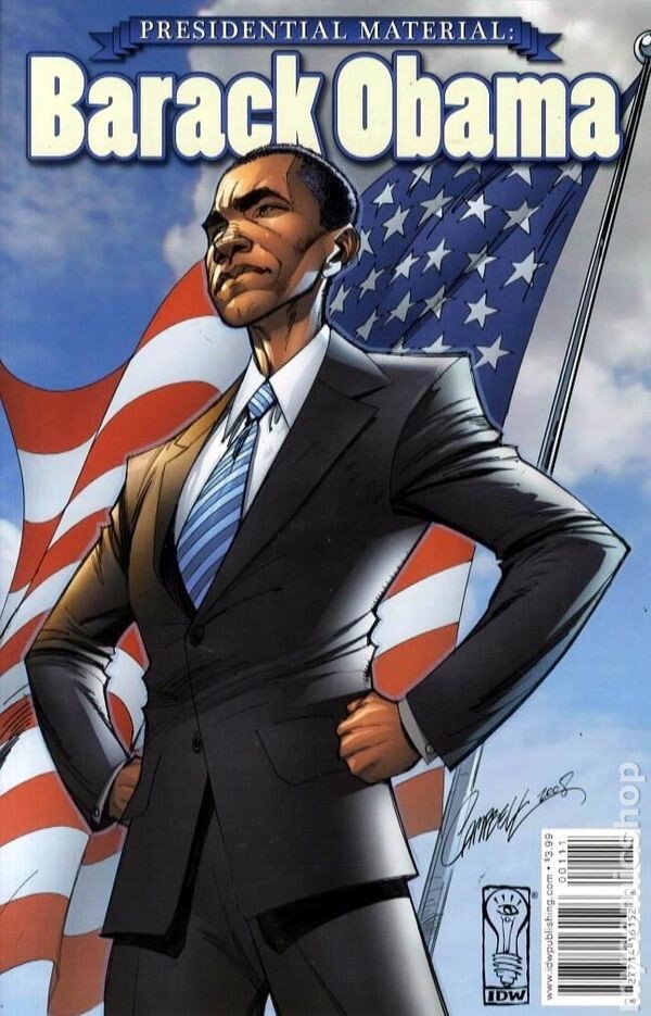 BARACK OBAMA #1 (1ST PRINT) 10 COPIES CAMPBELL + ALEX ROSS LARGE TSHIRT (NEW)