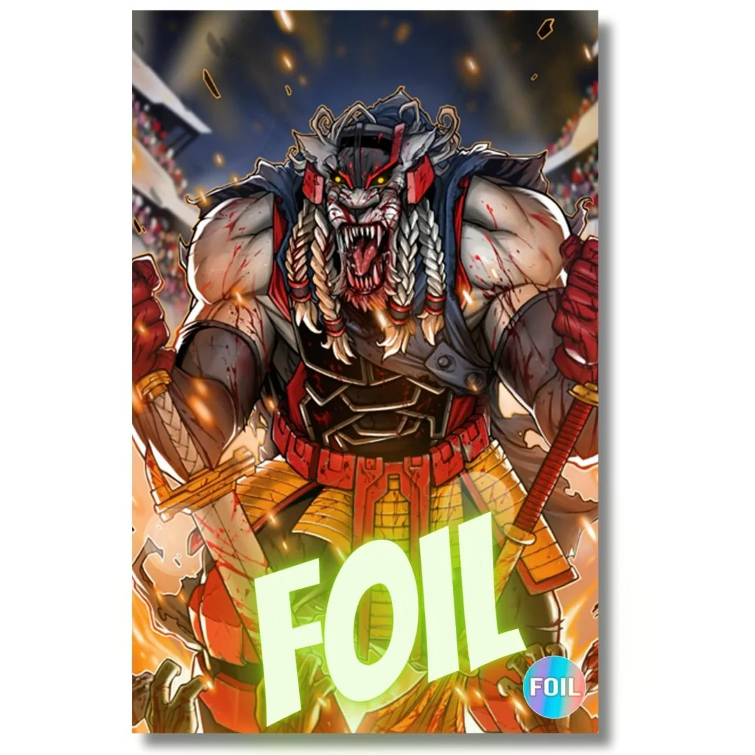 BATTLE BEAST #2 VIRGIN FOIL CONVENTION EXCLUSIVE  HEROES CON  - MELENDEZ