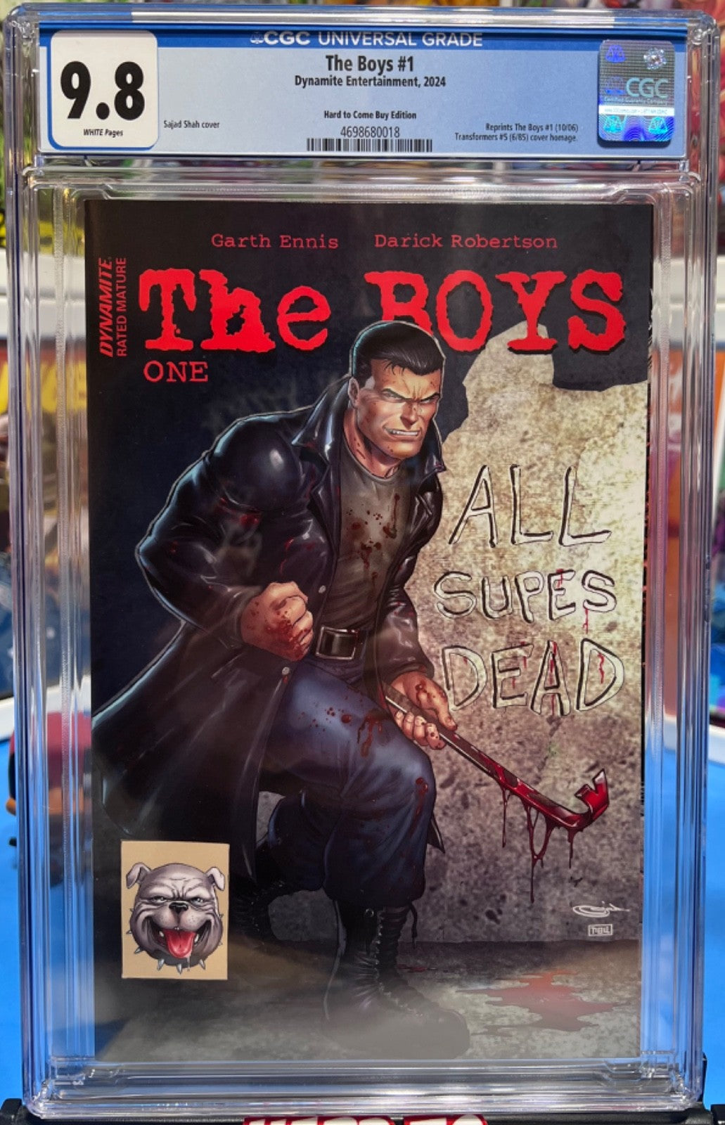 9.8 CGC THE BOYS #1 EXCLUSIVE TRANSFORMERS HOMAGE LTD 250 - SHAH - FINAL SEASON