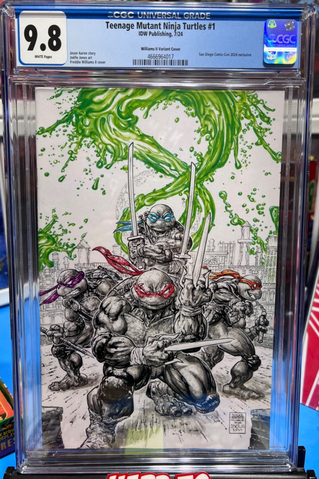 9.8 CGC TEENAGE MUTANT NINJA TURTLES #1 SDCC VIRGIN EXCLUSIVE - FREDDIE WILLIAMS