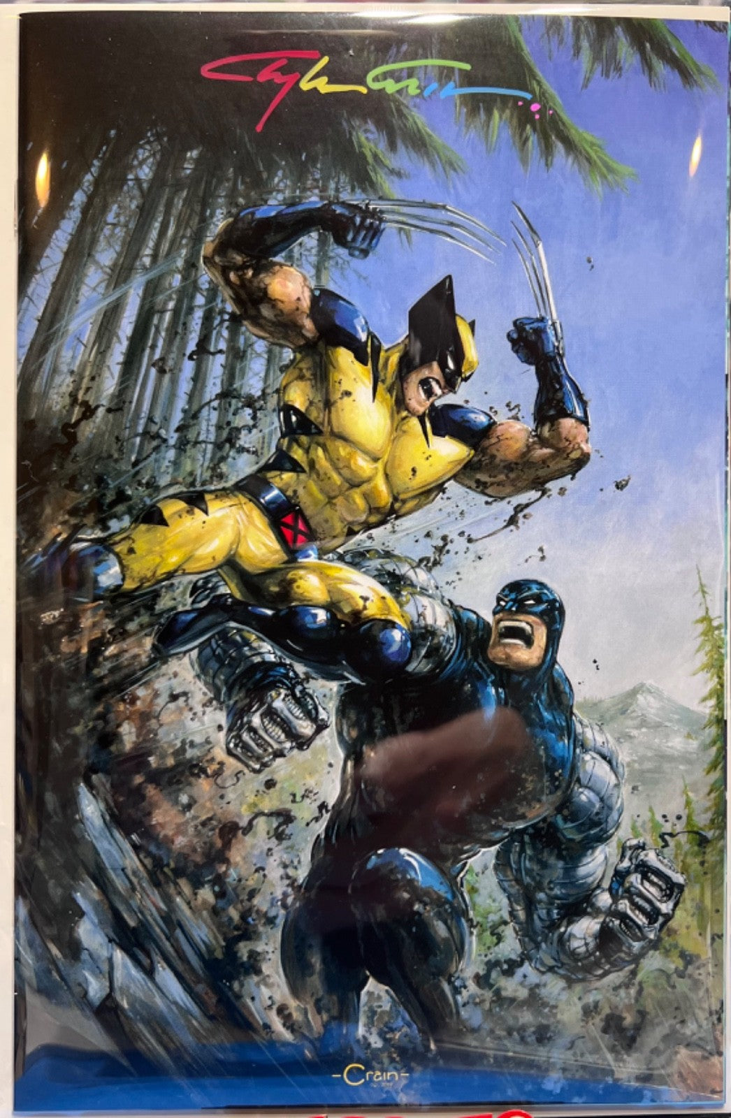 WOLVERINE #1 SIGNED 'CRAINBOW' CLAYTON CRAIN VIRGIN EXCLUSIVE LTD 999