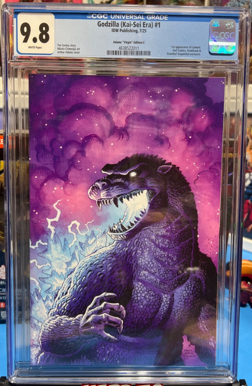 9.8 CGC SDCC GODZILLA KAI #1 VIRGIN PURPLE EXCLUSIVE  (2025) ART ADAMS