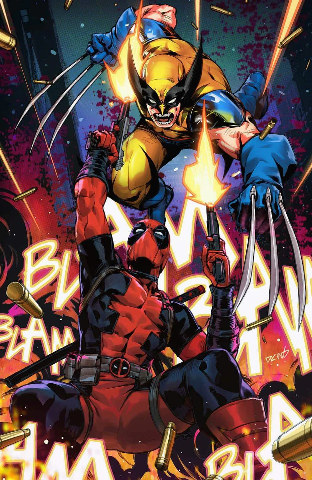 DEADPOOL #1 EXCLUSIVE VIRGIN/TRADE - DERRICK CHEW  VS WOLVERINE - LTD 600 COA