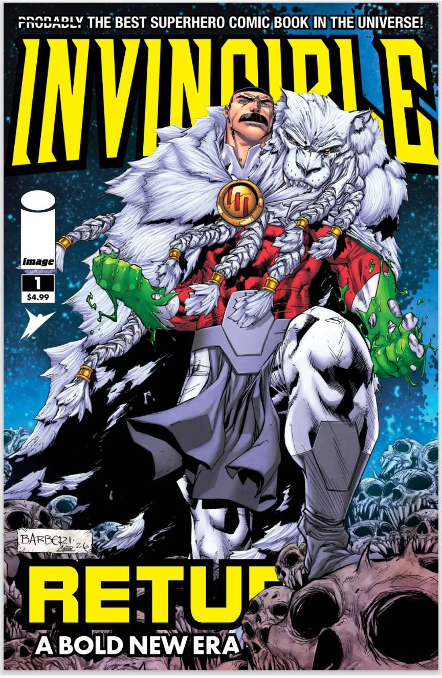 INVINCIBLE RETURNS #1 CONVENTION EXCLUSIVE FACSIMILE - BARBERI -  1ST THRAGG
