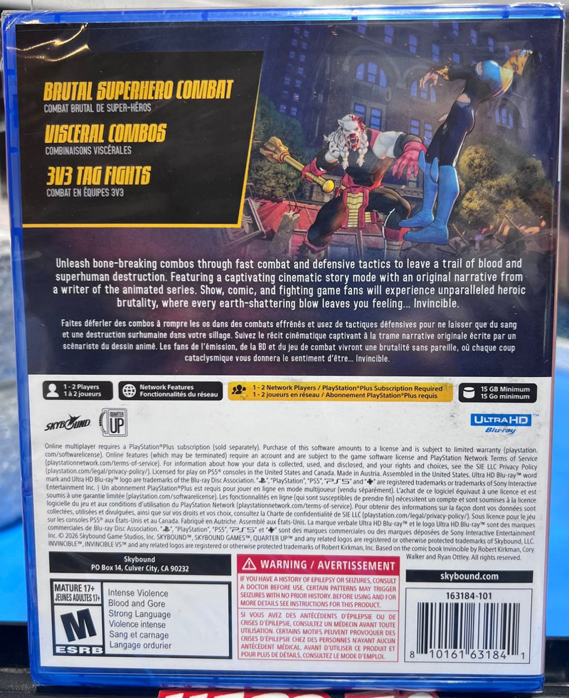 INVINCIBLE vs Ps5 Lunar Exclusive Standard Ed Bundle (Mature) COLLECTOR CARD