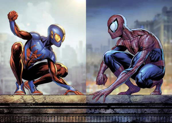 SPIDER-BOY #1 & ASM 37 CONNECTING COVER EXCLUSIVE VIRGIN SET - TYLER KIRKHAM