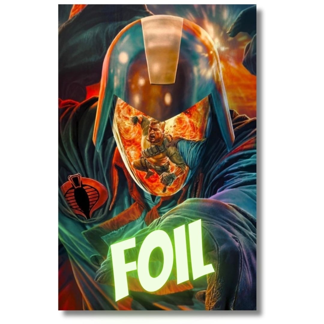 GI JOE #1 VIRGIN FOIL EXCLUSIVE - BERMEJO - COBRA COMMANDER - 1ST APP RISK