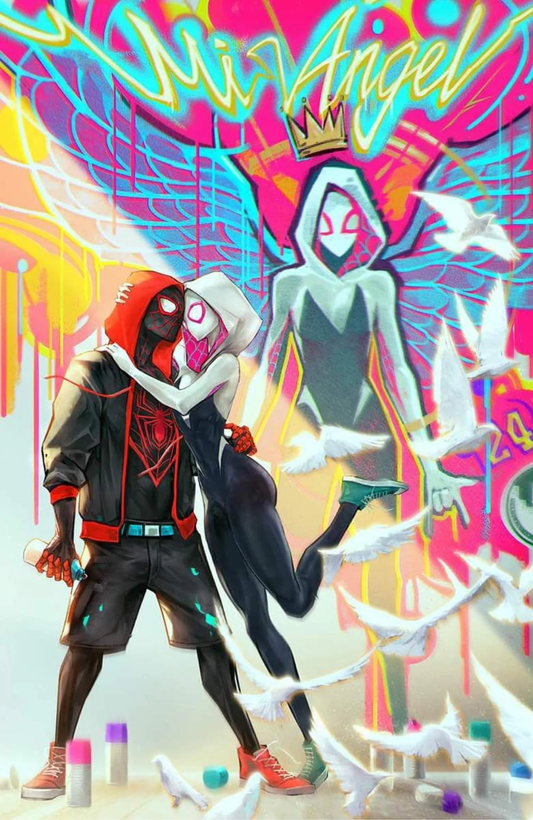 MILES MORALES SPIDER-MAN #1 EXCLUSIVE VIRGIN - SPIDER-GWEN - IVAN TAO