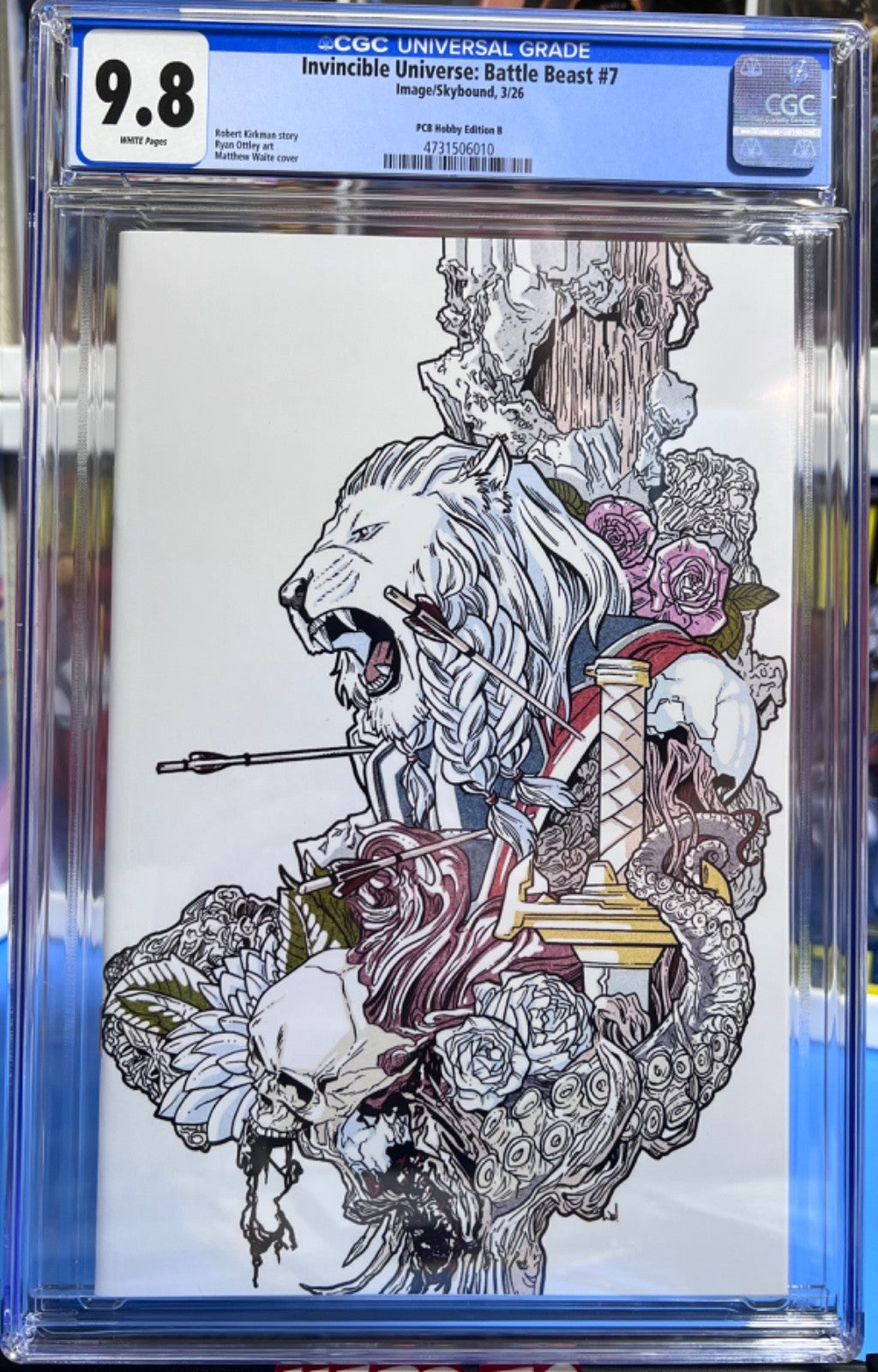 9.8 CGC BATTLE BEAST #7 MEGACON VIRGIN EXCLUSIVE - WAITE - LTD 1K - INVINCIBLE