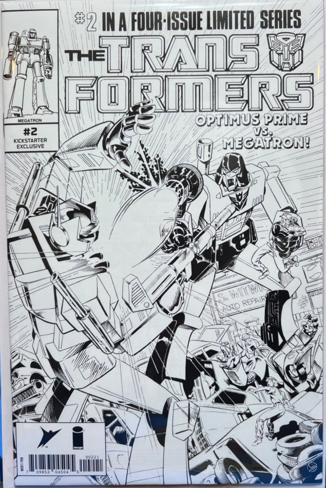 TRANSFORMERS KICKSTARTER EXCLUSIVE #2 TRADE & B&W ICONIC COVER