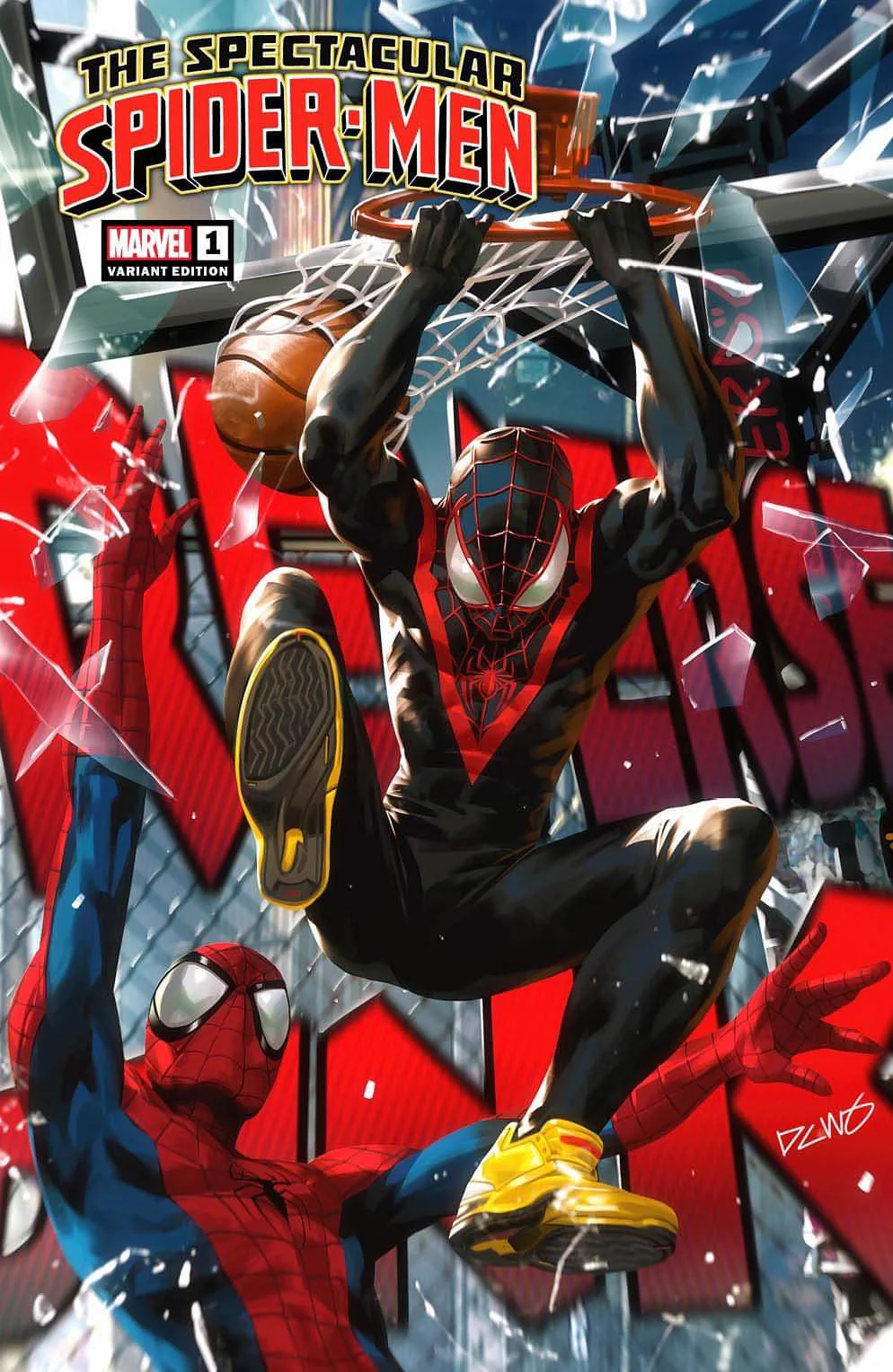 SPECTACULAR SPIDER-MEN #1 EXCLUSIVE CHEW TRADE & 1:50 NAUCK - MILES MORLAES