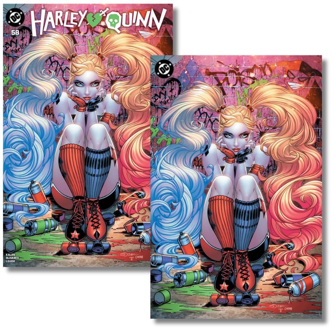 HARLEY QUINN #58 EXCLUSIVE VIRGIN & TRADE SET - SORAH SUHNG LTD 1K