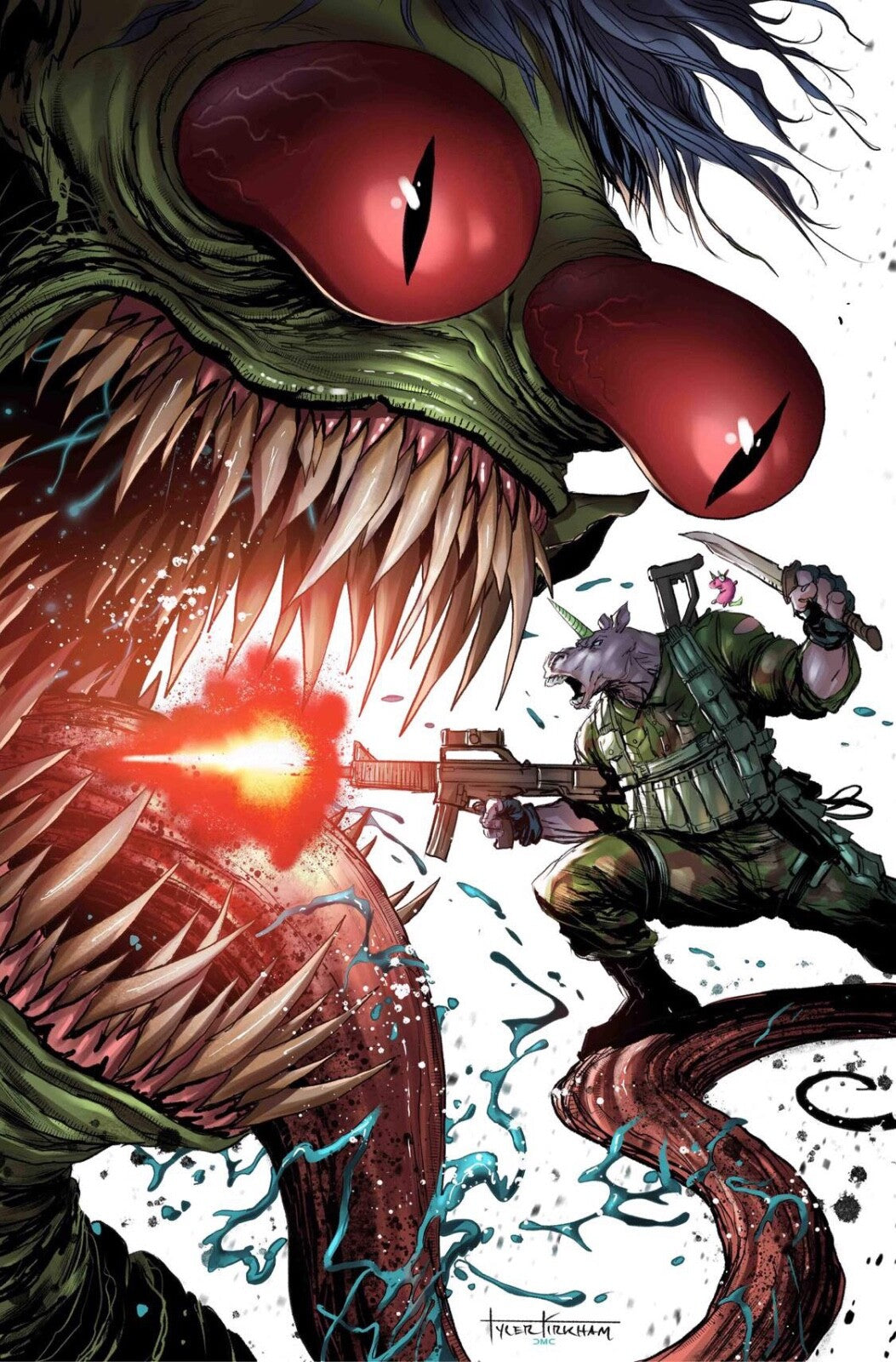 WARCORNS BIRTHDAY BASH #1 VIRGIN COVER BY TYLER KIRKHAM 