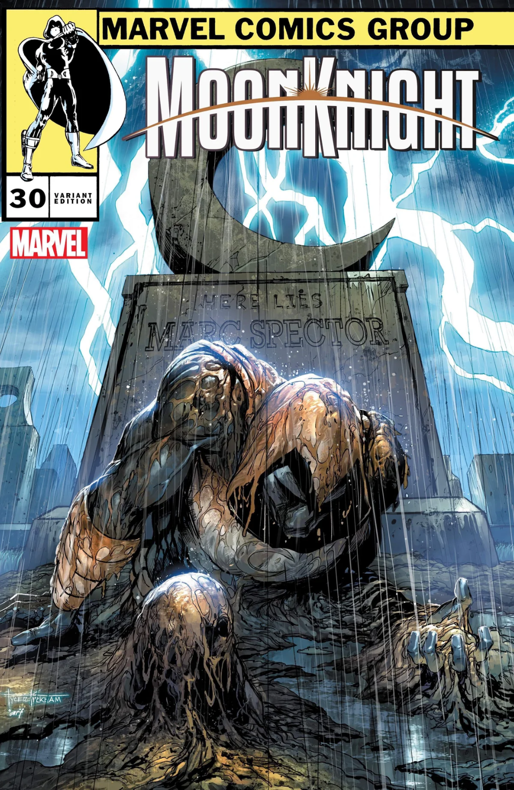 MOON KNIGHT #30 EXCLUSIVE HOMAGE VIRGIN/TRADE - KIRKHAM - DEATH MOON KNIGHT