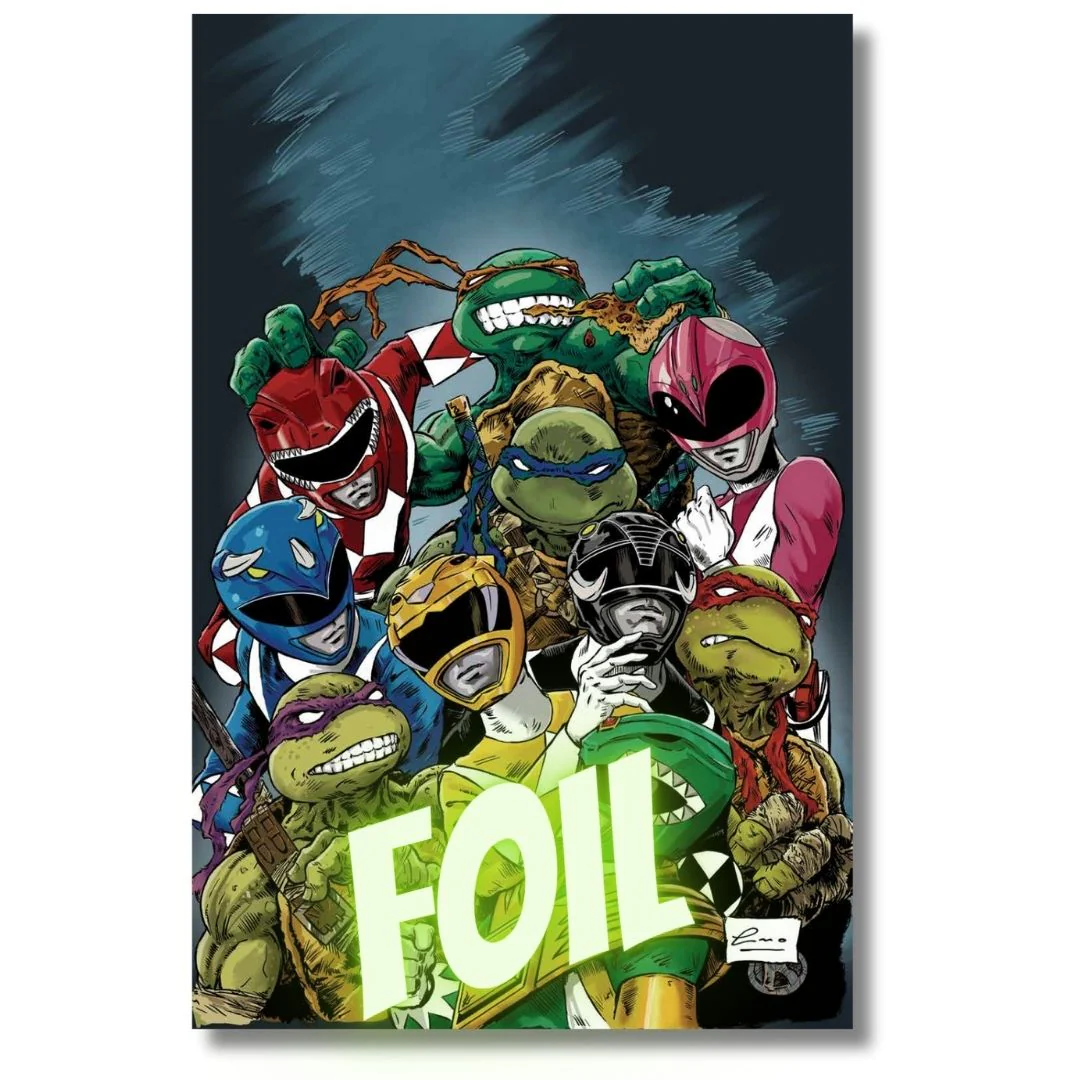 MIGHTY MORPHIN TEENAGE MUTANT III #1 EXCLUSIVE TRADE & VIRGIN FOIL - HERNANDEZ
