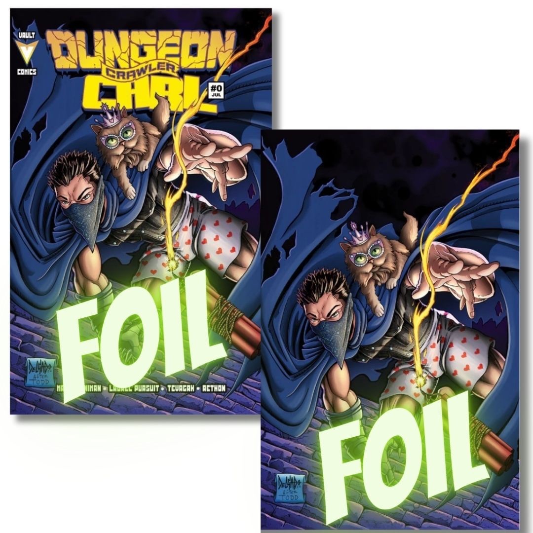 DUNGEON CRAWLER CARL #0 EXCLUSIVE FOIL KEVIN DELGADO SET - SPAWN HOMAGE  LTD 100