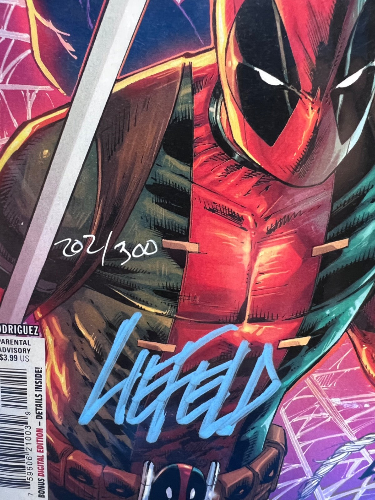 DEADPOOL TEAM-UP #5 SIGNED LIEFELD & SPECIAL CHISEL SIGNATURE COA SPIDER-GWEN