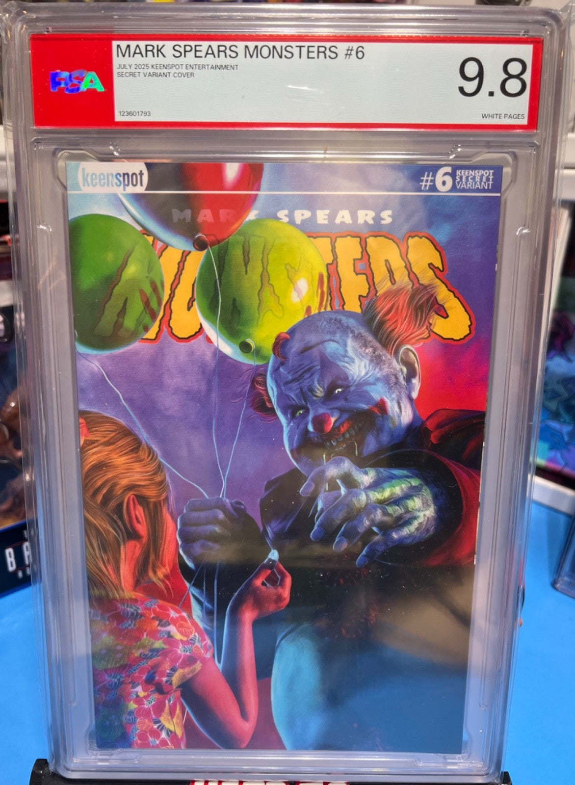 9.8 PSA MARK SPEARS MONSTERS #6 SDCC EXCLUSIVE COVER K - CLOWN