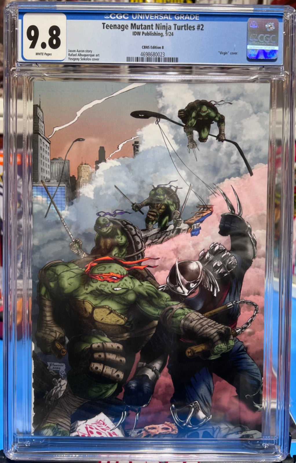 9.8 CGC TMNT TEENAGE MUTANT NINJA TURTLES #2 (2024) VIRGIN EXCLUSIVE HULK 181