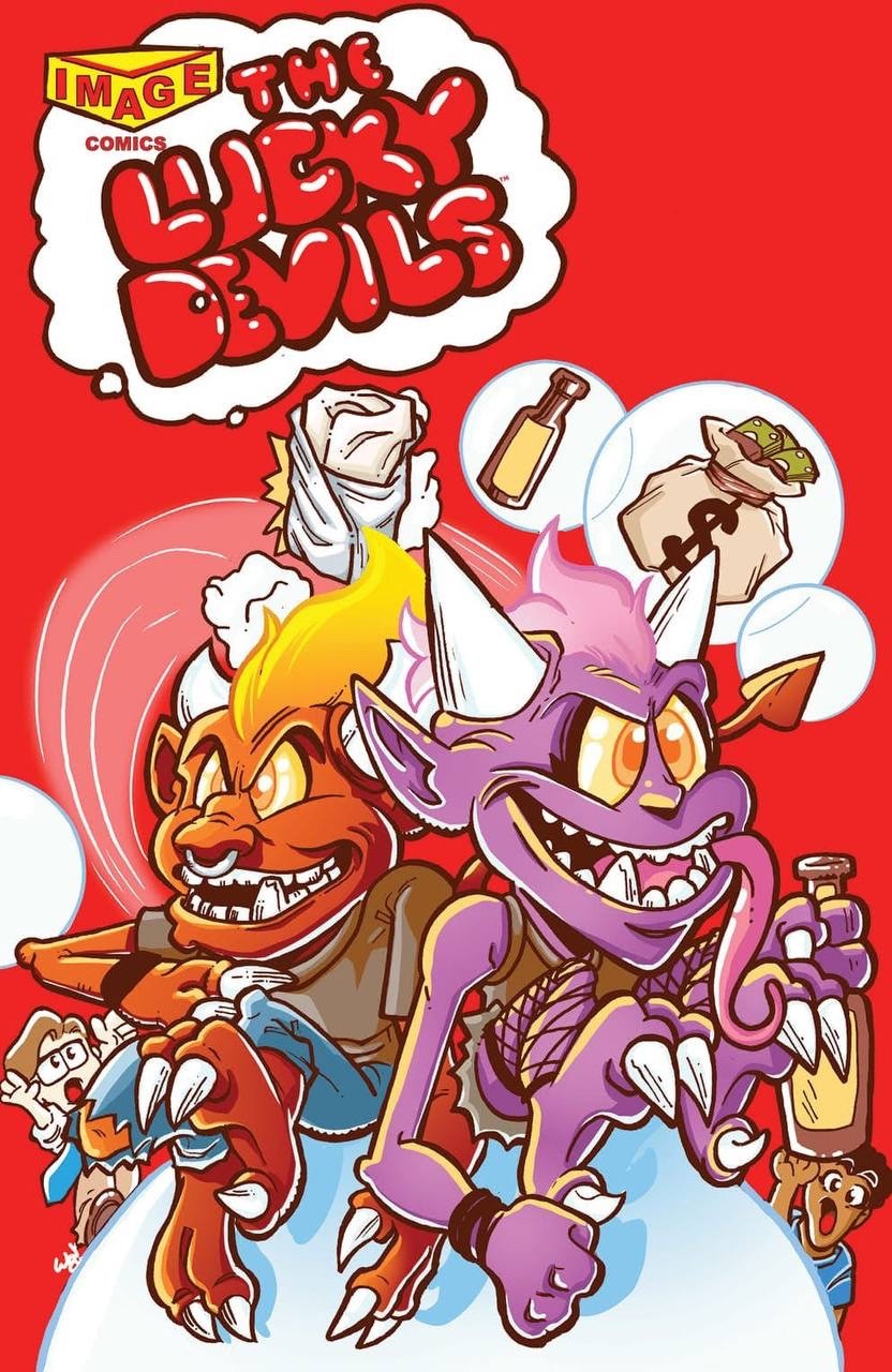 THE LUCKY DEVILS #1 CONVENTION EXCLUSIVE BUBBLE BOBBLE HOMAGE - MATTHEW WAITE