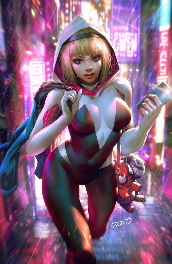 AMAZING SPIDER-MAN #35  NYCC EXCLUSIVE VIRGIN/TRADE - DERRICK CHEW - SPIDERGWEN