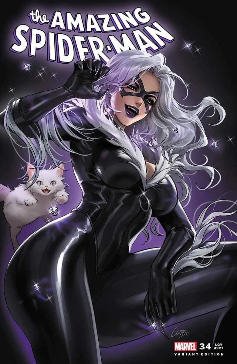 AMAZING SPIDER-MAN #34 EXCLUSIVE VIRGIN/TRADE - LEIRIX LI - BLACK CAT