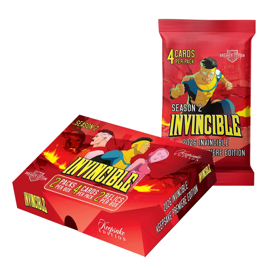 INVINCIBLE SEASON 2 KEEPSAKE PREMIERE EDITION BREAKER 2026 - 2 RELICS PER BOX